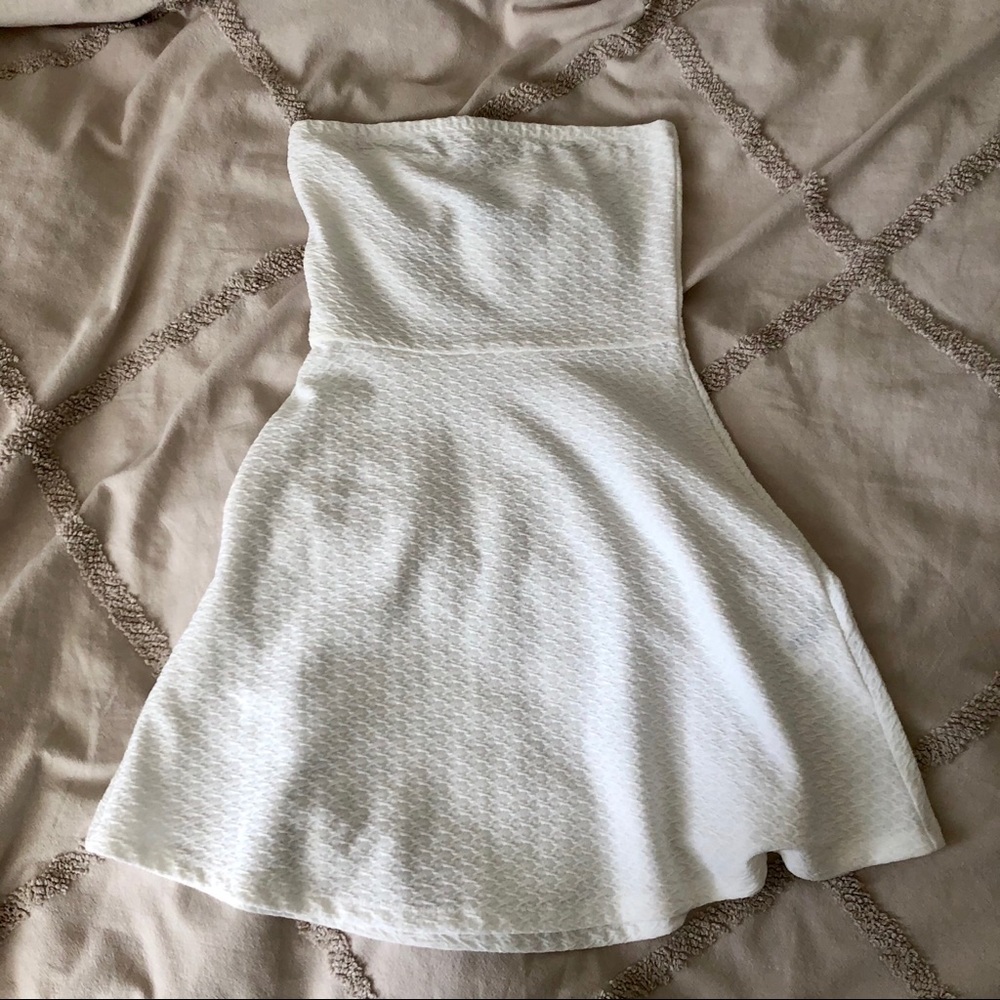 H&M White Strapless/Tube Top Dress